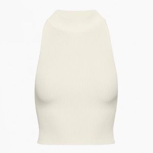 Aritzia Babaton Sculpt Knit Mockneck Halter Top
